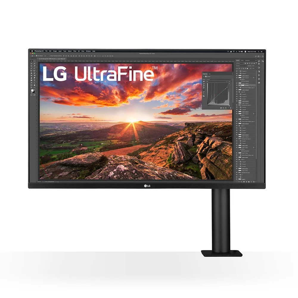 LG UltraFine 32UN880P-B 31.5" 5 ms 4K Pivot IPS 60 Hz Monitör, Siyah