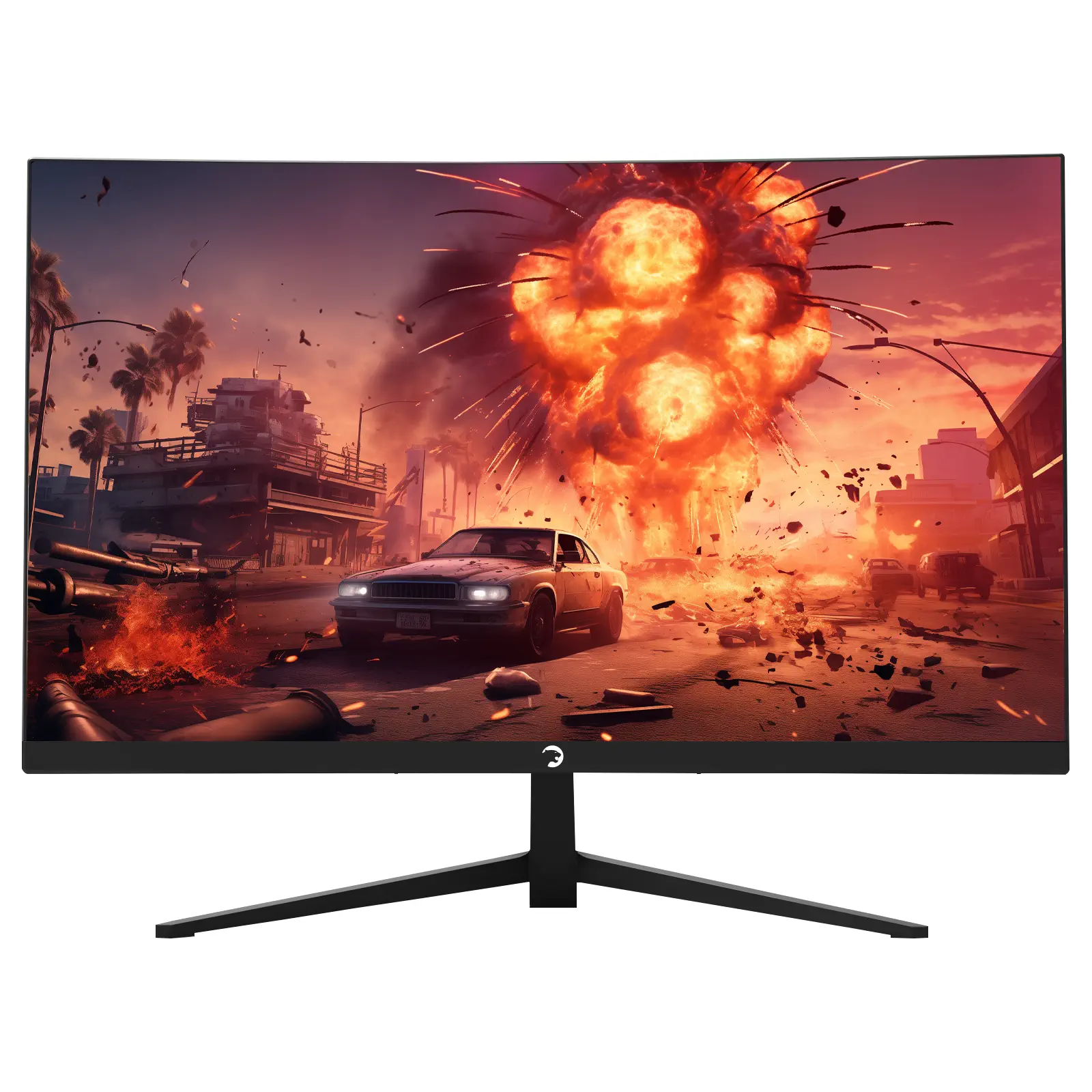 GamePower Vivid F10 24" Curved RGB 120Hz 1ms FHD Va Panel 2x2W Hoparlör Gaming Monitör, Siyah