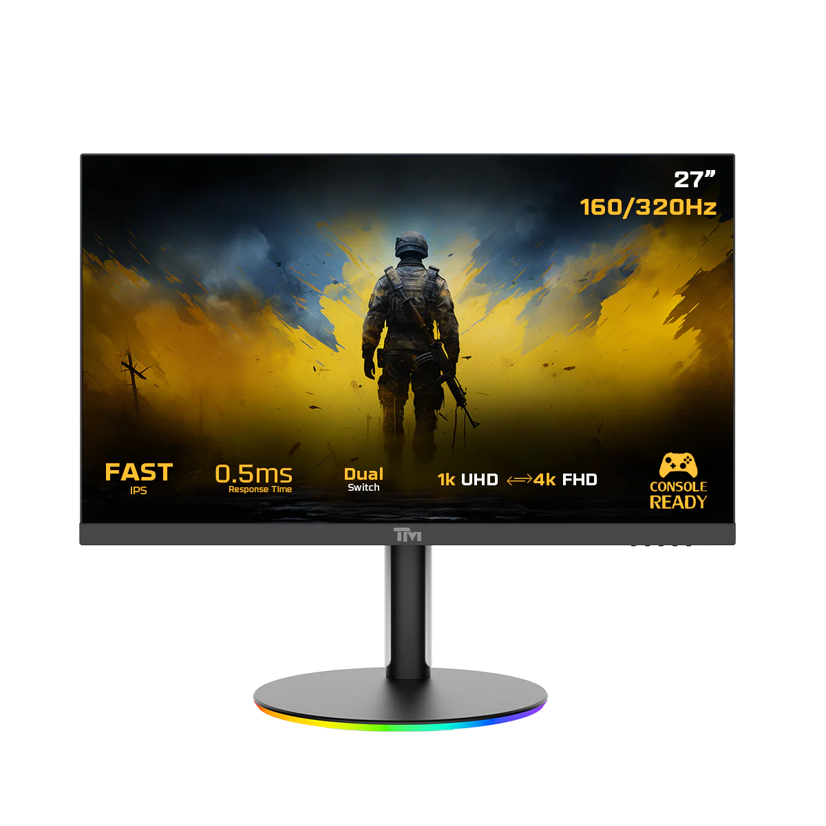 Twisted Minds TMDX27B Dual Switch 27" FHD, 160/320Hz, MPRT 0.5ms, IPS, PS5, Oyuncu Monitörü