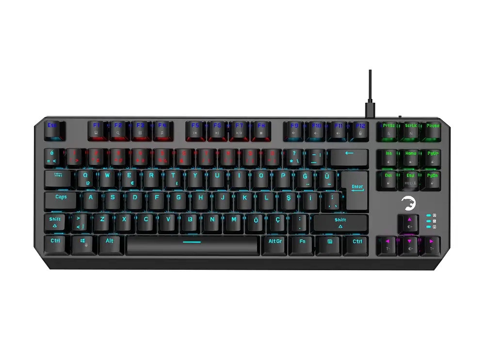 Gamepower Overlord 60M Mekanik Kahverengi Switch Türkçe Q 88 Tuş USB Oyuncu Klavyesi