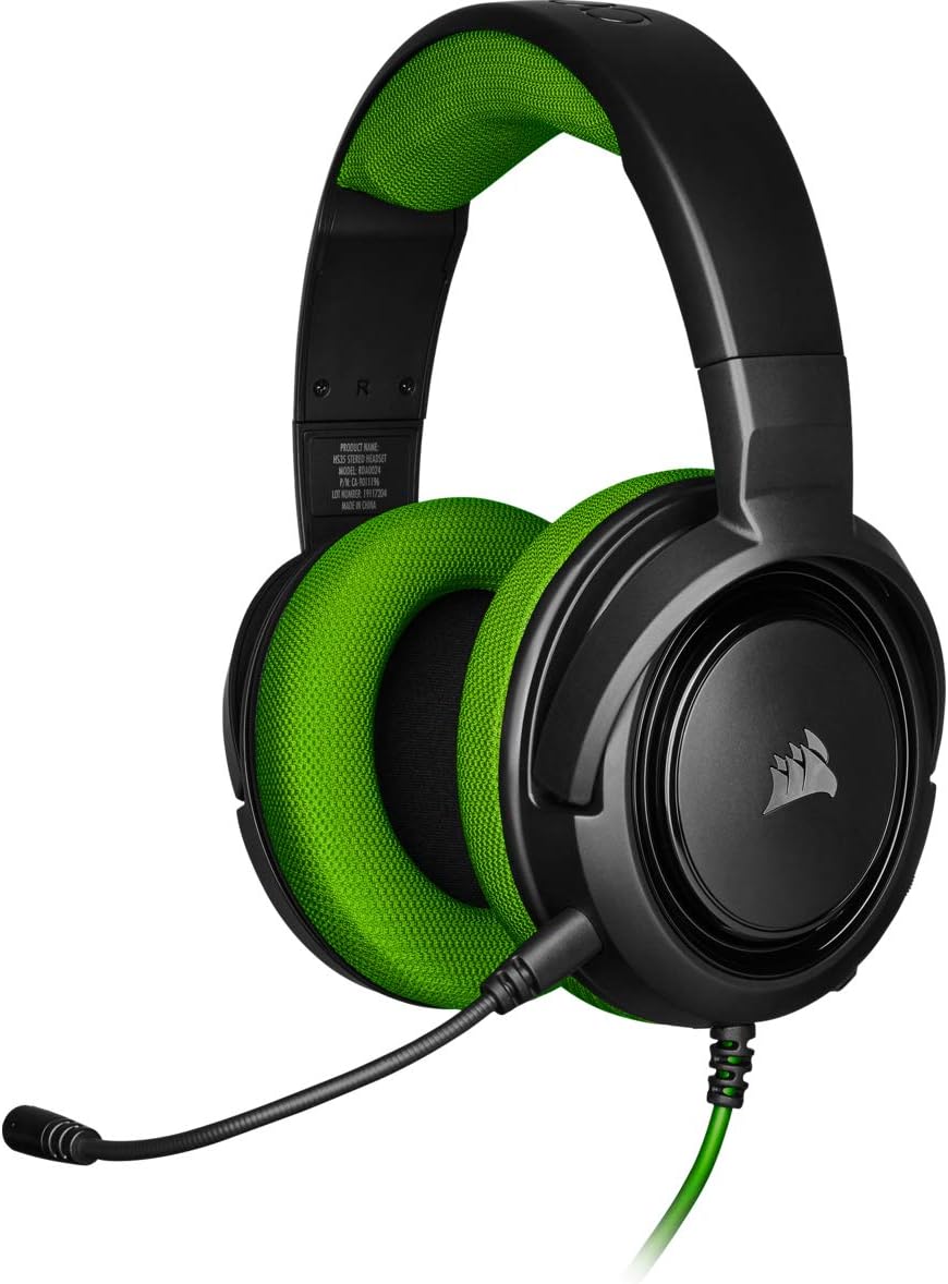 Corsair HS35 Kablolu Mikrofonlu Kulak Üstü Yeşil Oyuncu Kulaklığı