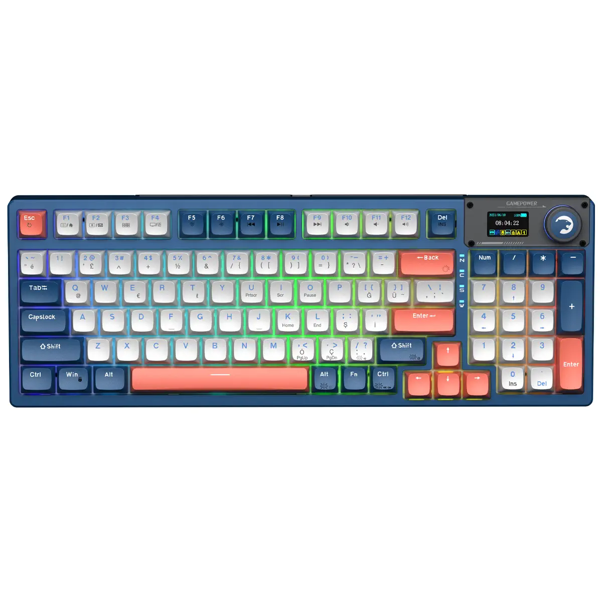 Gamepower Gasket Elite RGB Wireless/Bluetooth/Kablolu Mekanik Kırmızı Switch Oyuncu Klavyesi