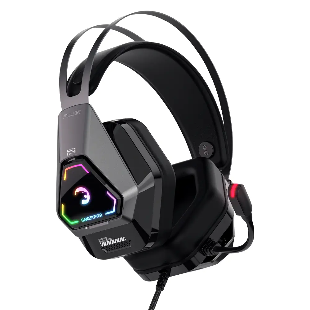 Gamepower Fujin Pro 7.1 Surround Hi-Fi RGB Oyuncu Kulaklığı, Siyah