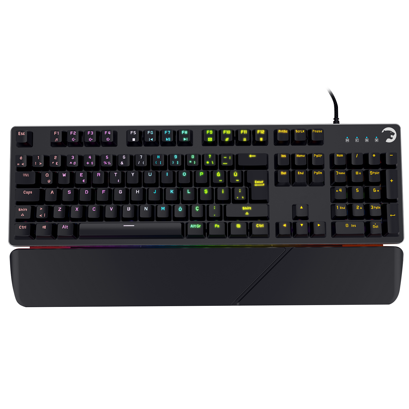 GamePower Calypso V2 RGB Optik Su ve Toza Dayanıklı Mekanik Red Switch USB DIY Gaming Klavye