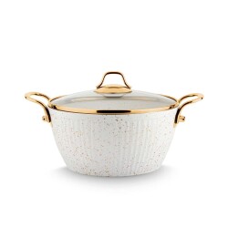 Lines Maya 30Cm Derin Granit Tencere Golden Handle