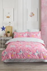 Pony %100 Pamuk Double Duvet Cover Set