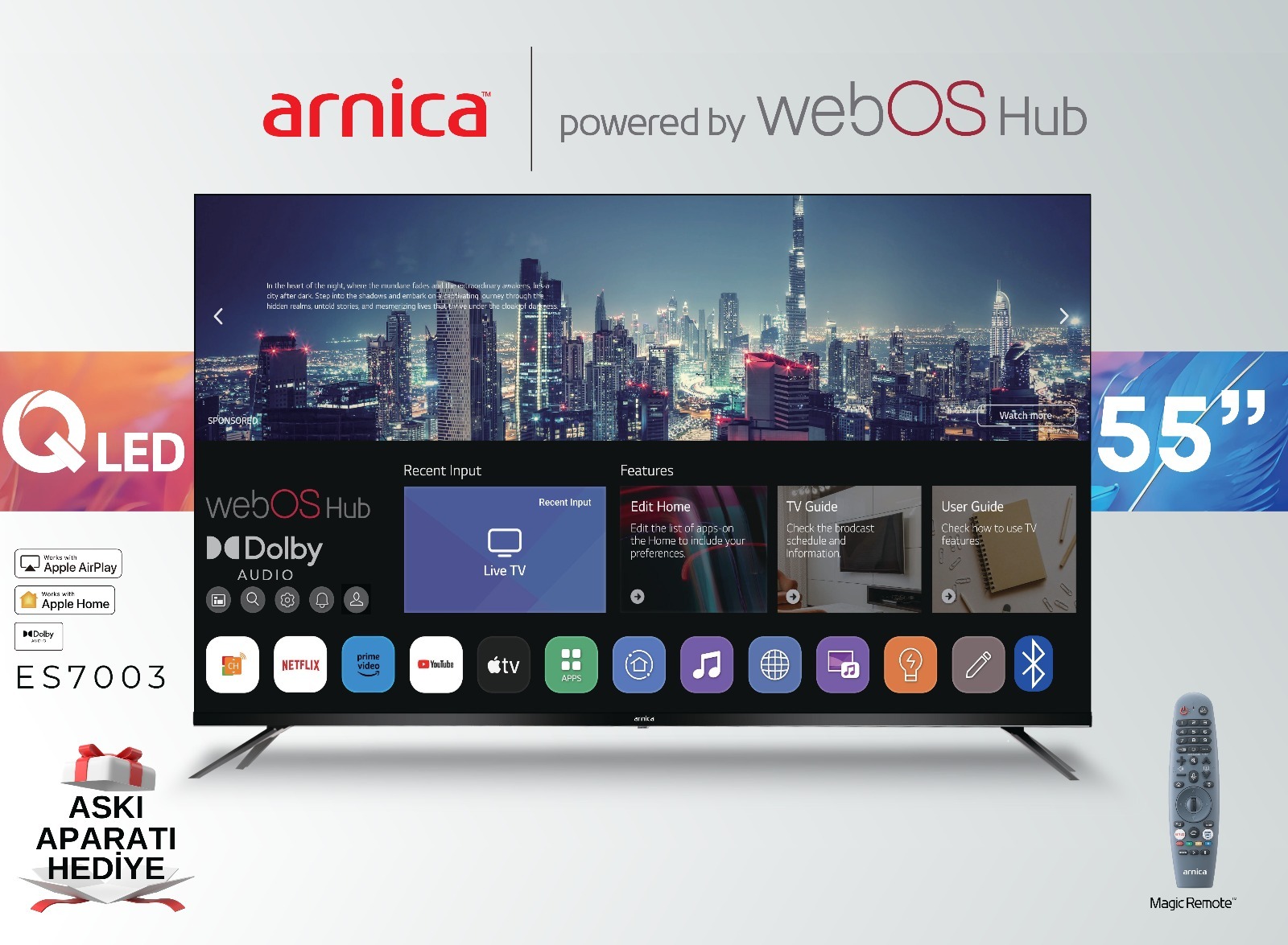 ARNICA ES7003 55'' QLED WEBOS TV