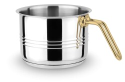 Lines 16 No Steel Milk Jug Gold Handle Outlet